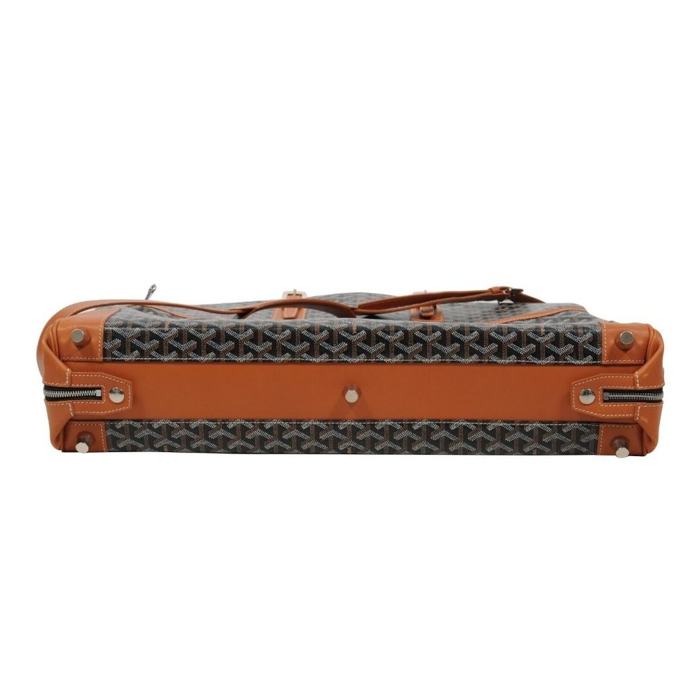 Goyard Porte Habit Garment Bag Black Brown Leather Travel Carry On Crossbody - Picture 10 of 16